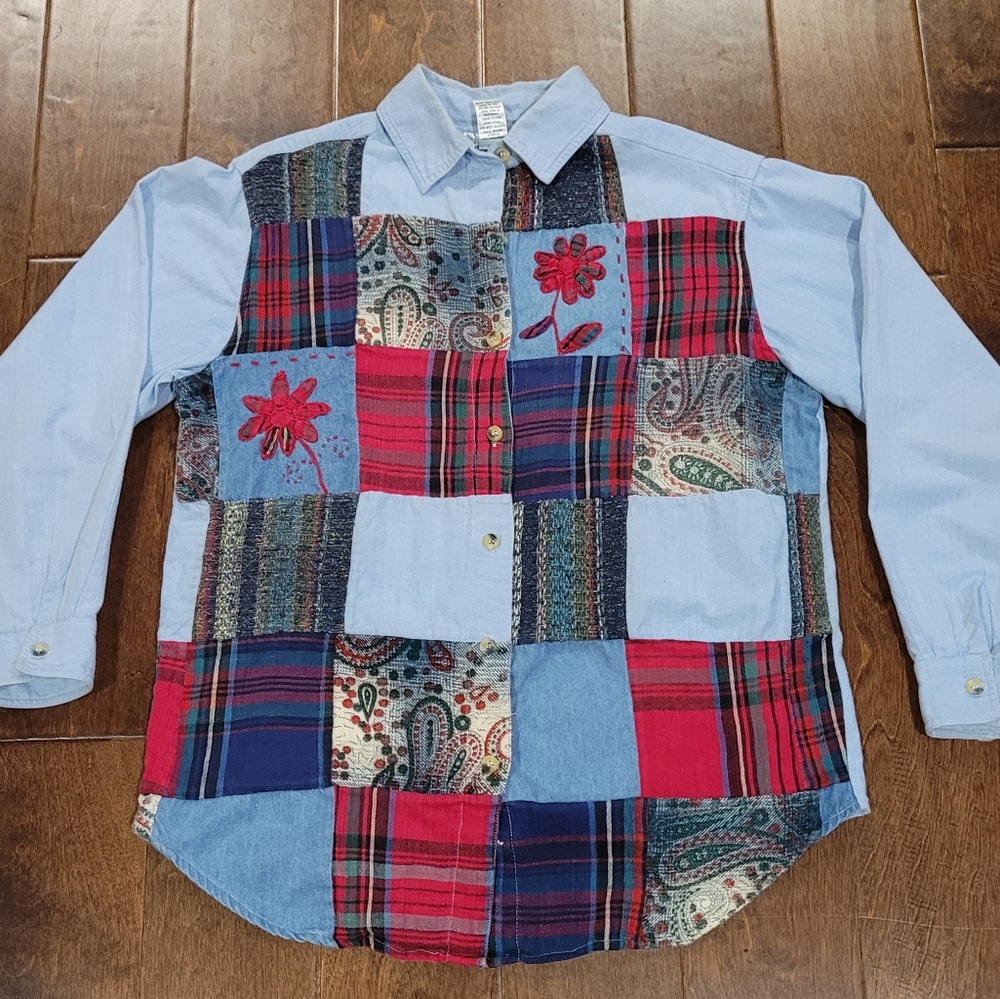 Casey Max patchwork shirt